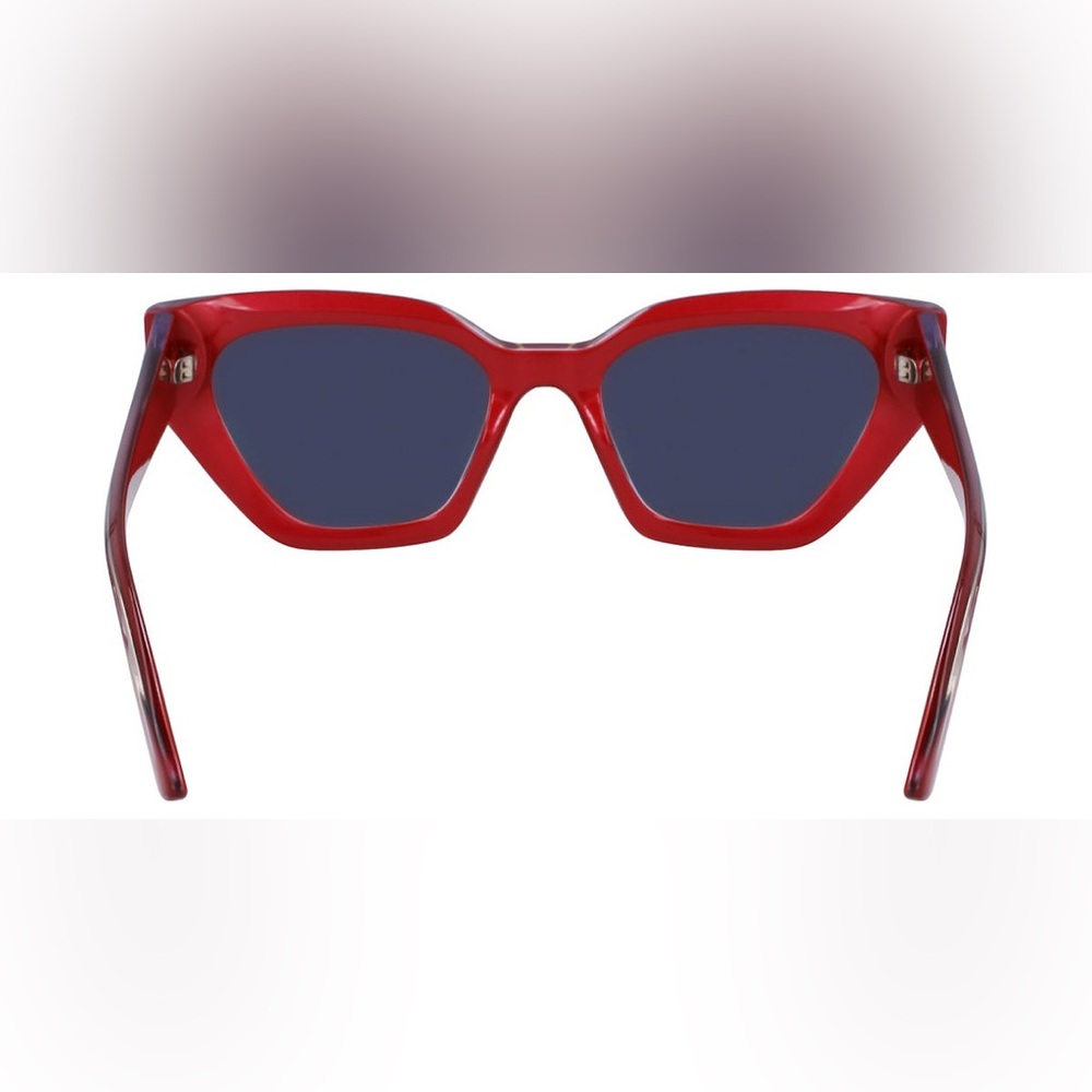 NEW Karl Lagerfeld Women's Sunglasses Red Plastic Cat Eye Full Rim Frame KL6145S - Picture 5 of 6